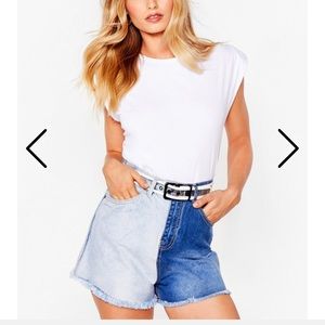 Two toned denim shorts!!!!
